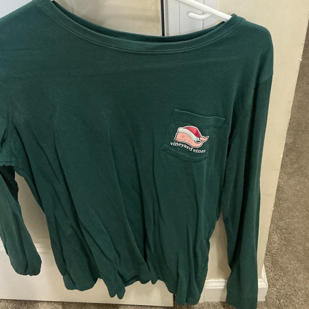 Vineyard Vines Forest Green Pocket Tee